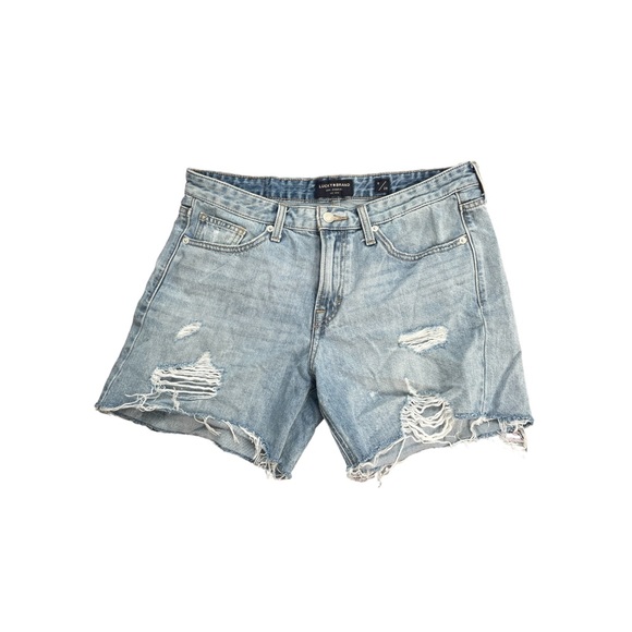 LUCKY BRAND | Boyfriend Short Distressed Destroyed Denim Jean Cut Off Short 8 29 - Picture 1 of 6